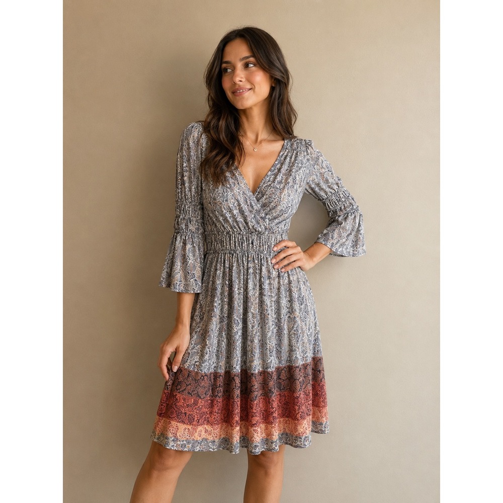 Max Edition Patterned Dress Medium‎ Midi